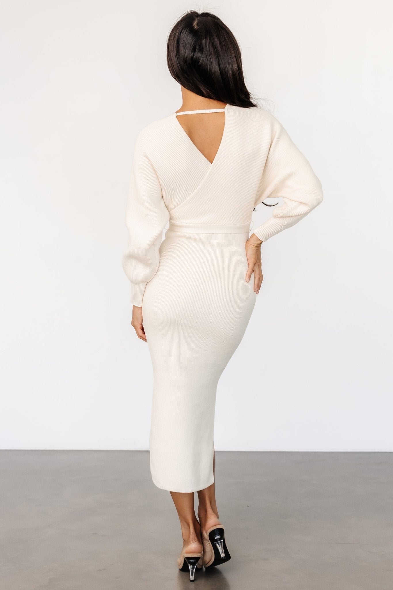 Sammi Faux Wrap Dress | Cream - Baltic Born