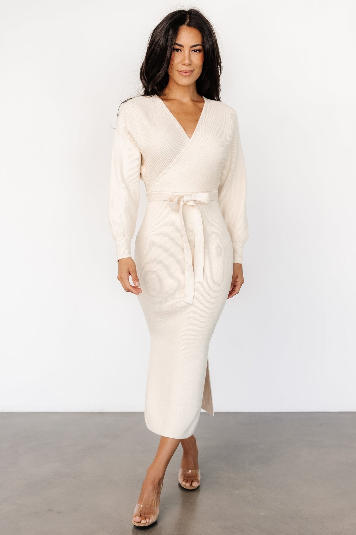 Sammi Faux Wrap Dress | Cream - Baltic Born