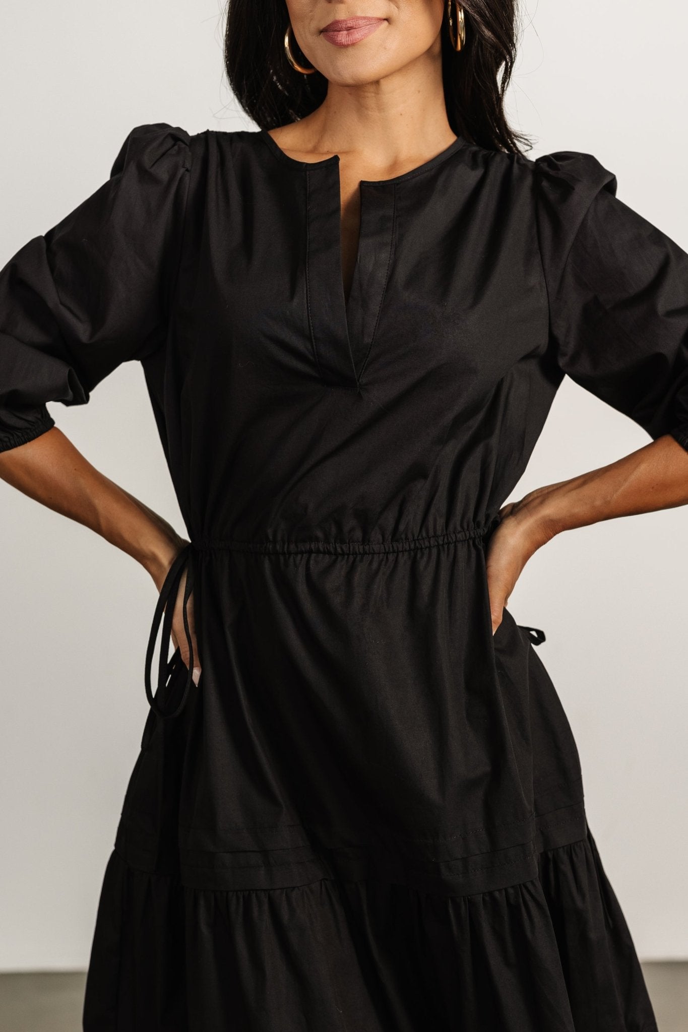 black poplin dress midi CO's Bustier Midi Dress | Cotton Poplin