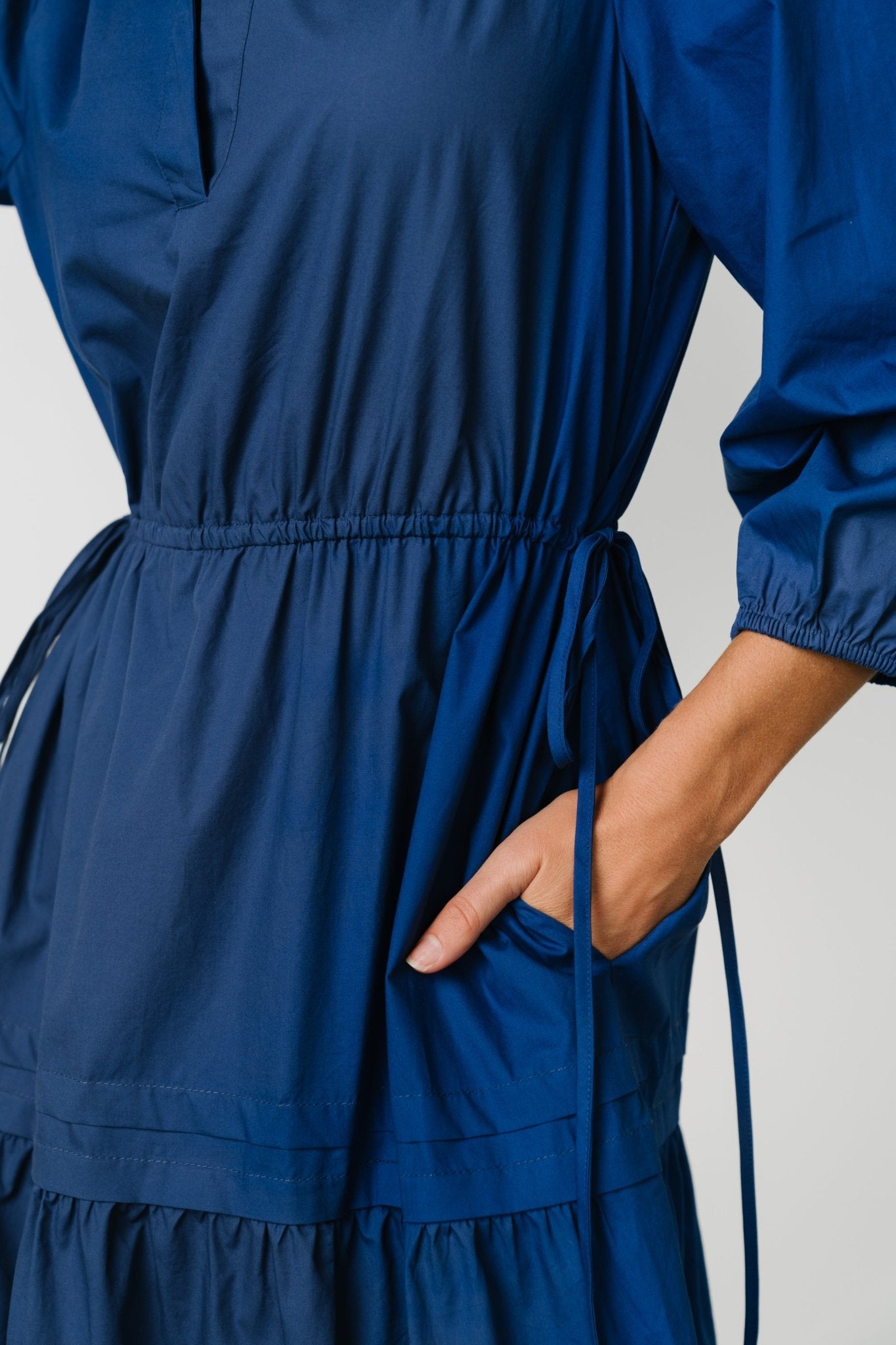 Santa Fe Poplin Midi Dress | Cobalt - Baltic Born