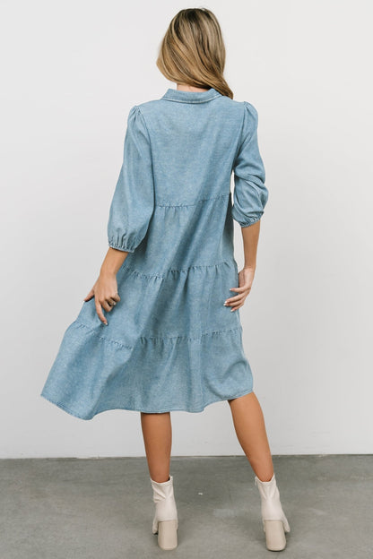 Sari Babydoll Dress | Chambray - Baltic Born