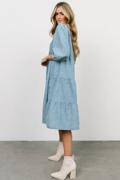 Sari Babydoll Dress | Chambray - Baltic Born