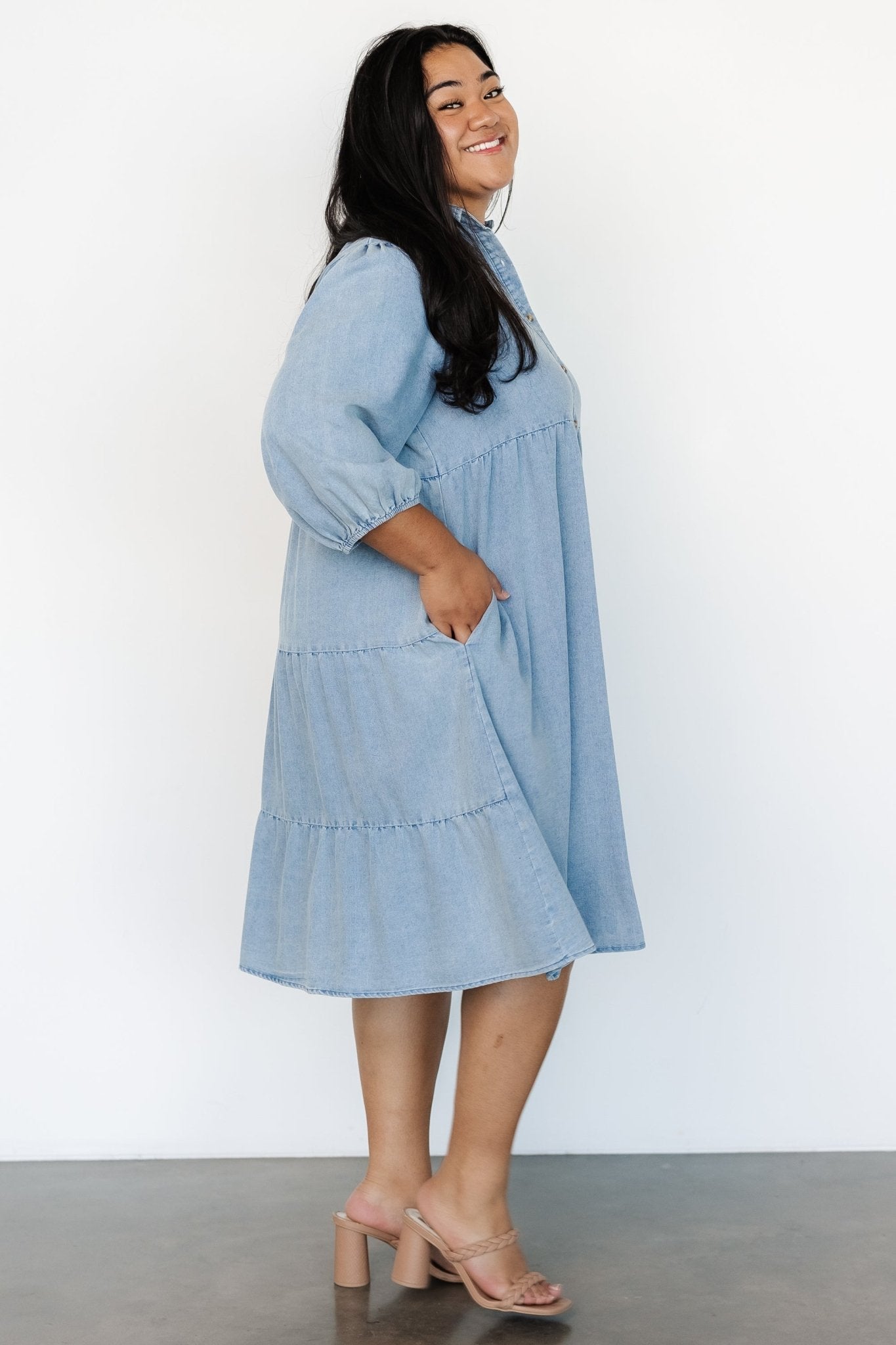 Sari Babydoll Dress | Chambray - Baltic Born