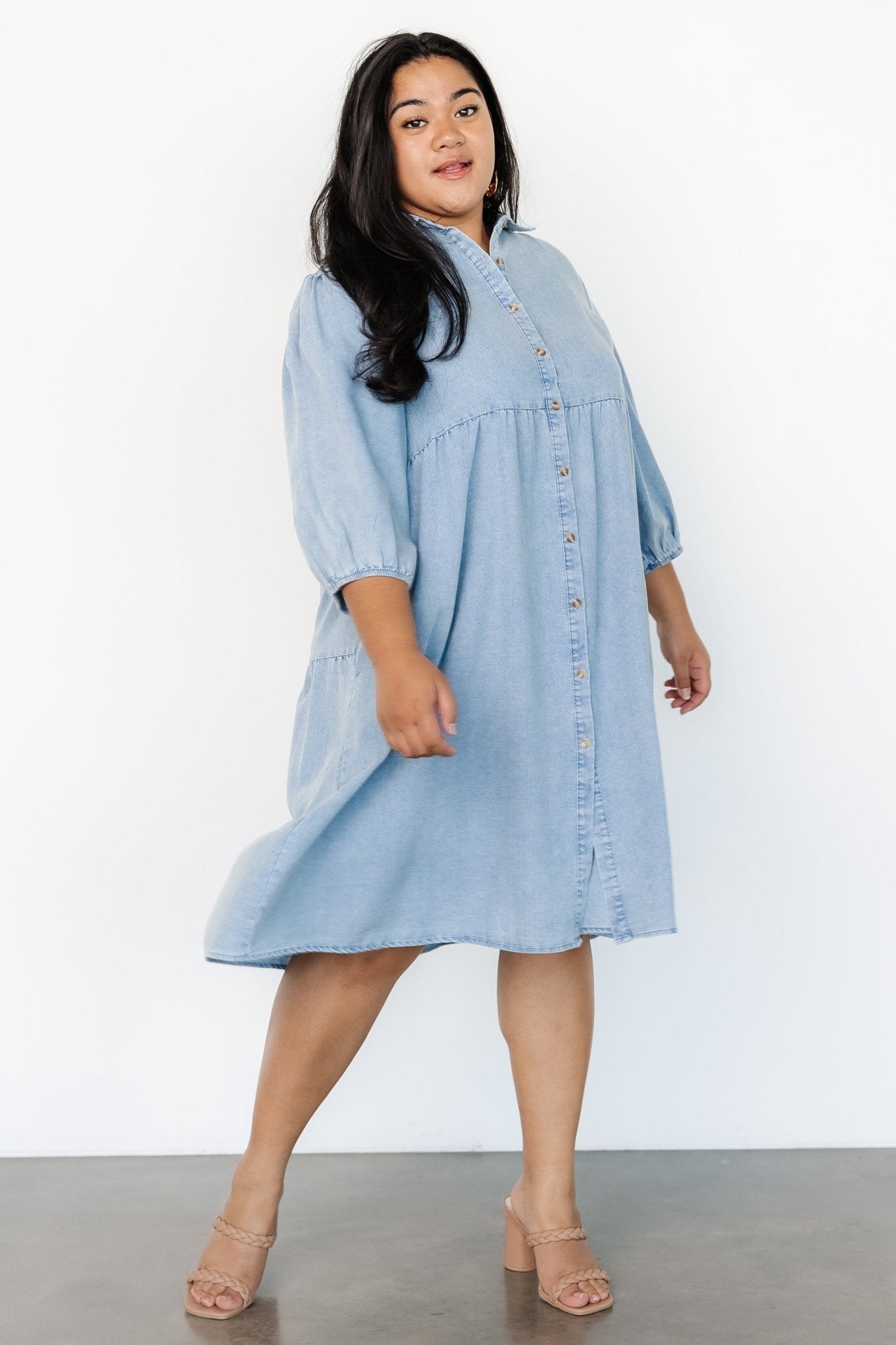 Sari Babydoll Dress | Chambray - Baltic Born