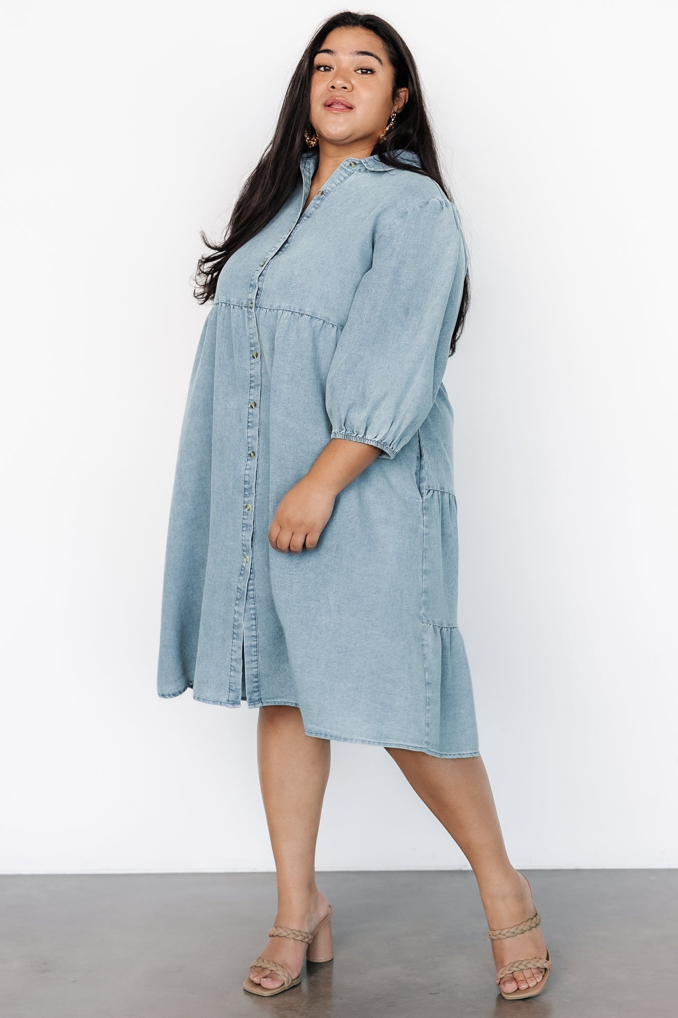 Sari Chambray Babydoll Cotton Tunic | Baltic Born 1XL Sari Chambray Babydoll Cotton Tunic | Baltic Born 1XL