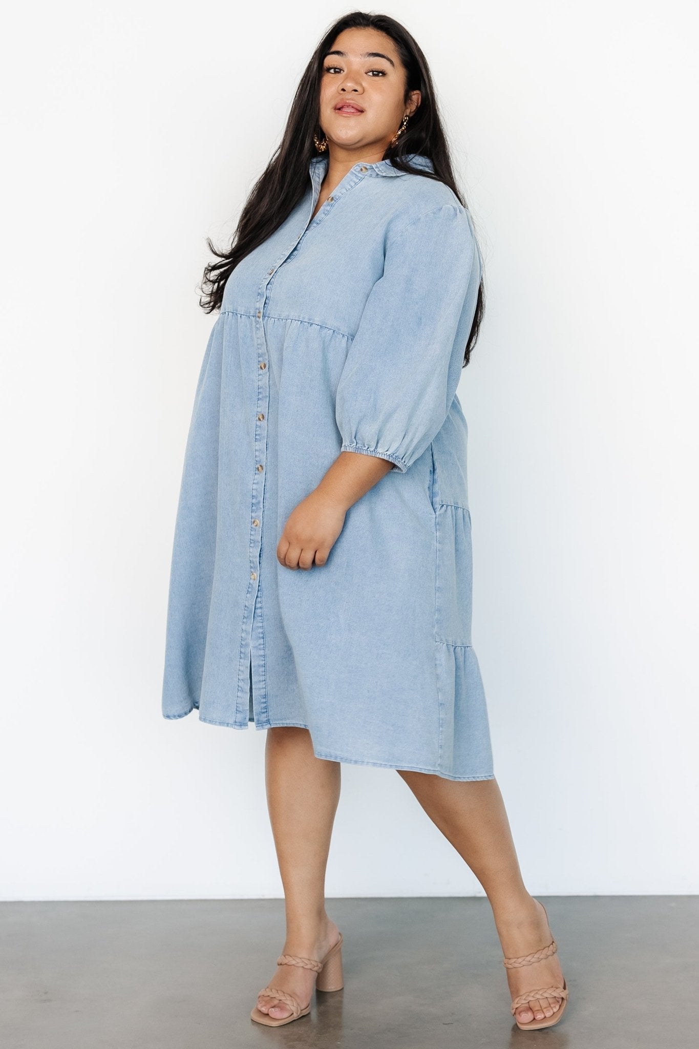 Sari Babydoll Dress | Chambray - Baltic Born