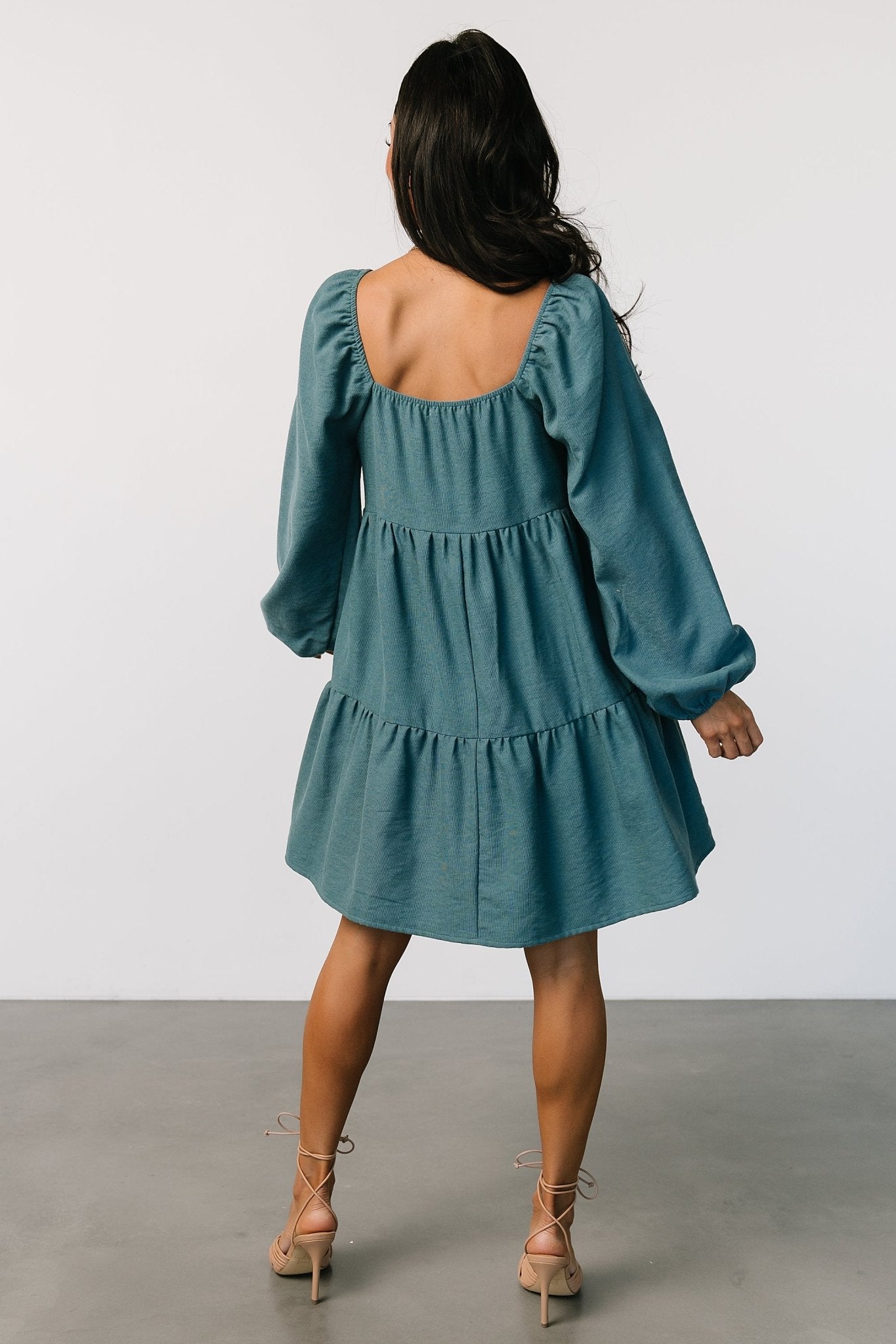 Selena Tiered Mini Dress | Vintage Teal - Baltic Born