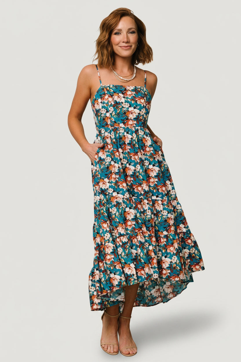 Shari Tank Maxi Dress | Deep Blue Floral Shari Tank Maxi Dress | Deep Blue Floral