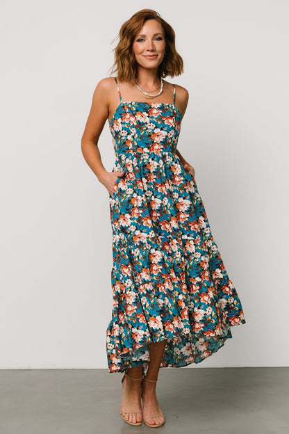 Shari Tank Maxi Dress | Deep Blue Floral - Baltic Born