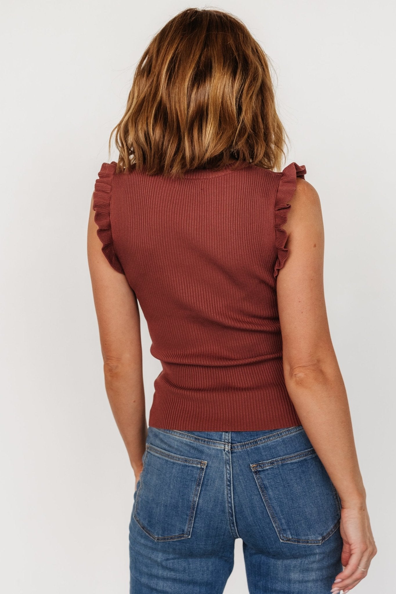 Shay Ribbed Top | Dusty Rust - Baltic Born