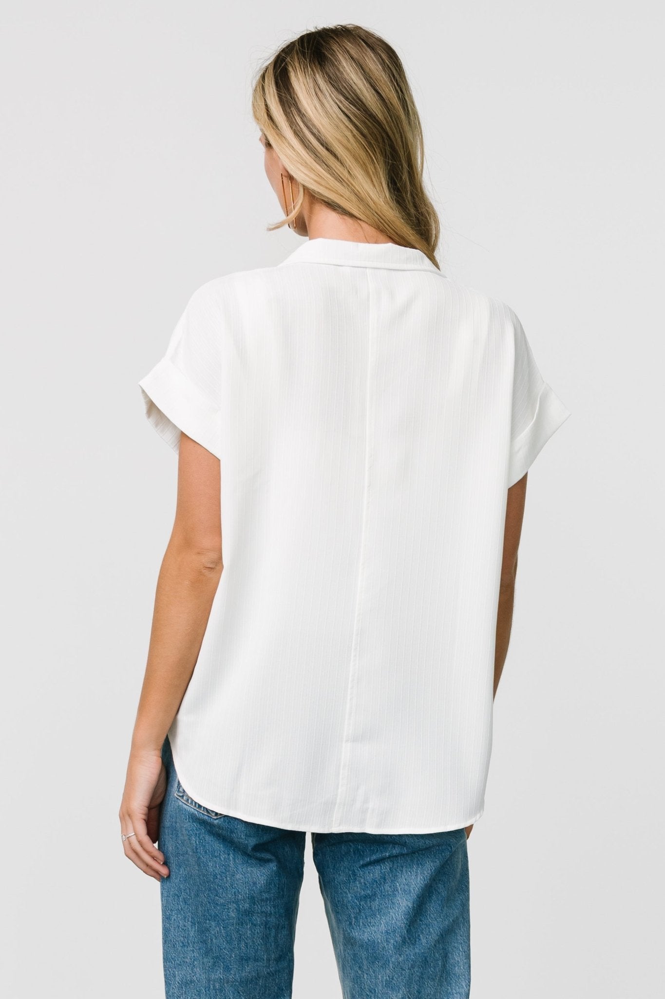 Shaylee Button Up Top | Off White - Baltic Born