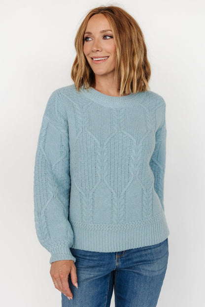 Sheffield Knit Sweater | Light Blue - Baltic Born