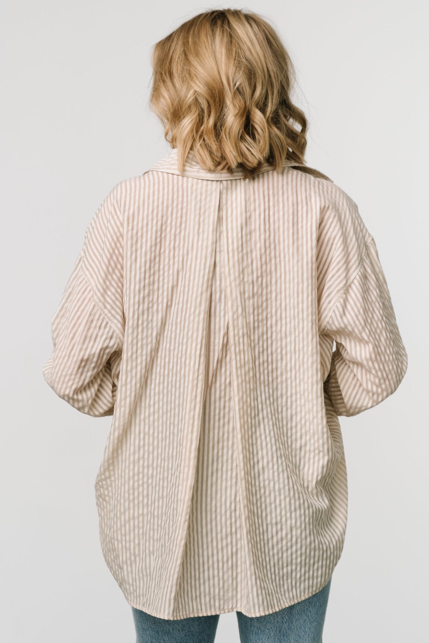 Sheldon Striped Oversized Top | Natural - Baltic Born