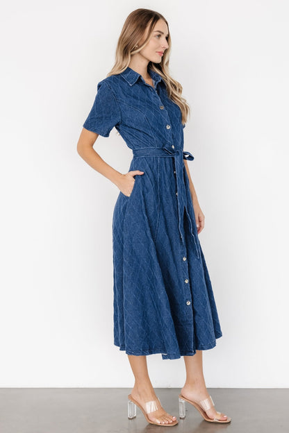 Sheryl Midi Dress | Denim Blue - Baltic Born