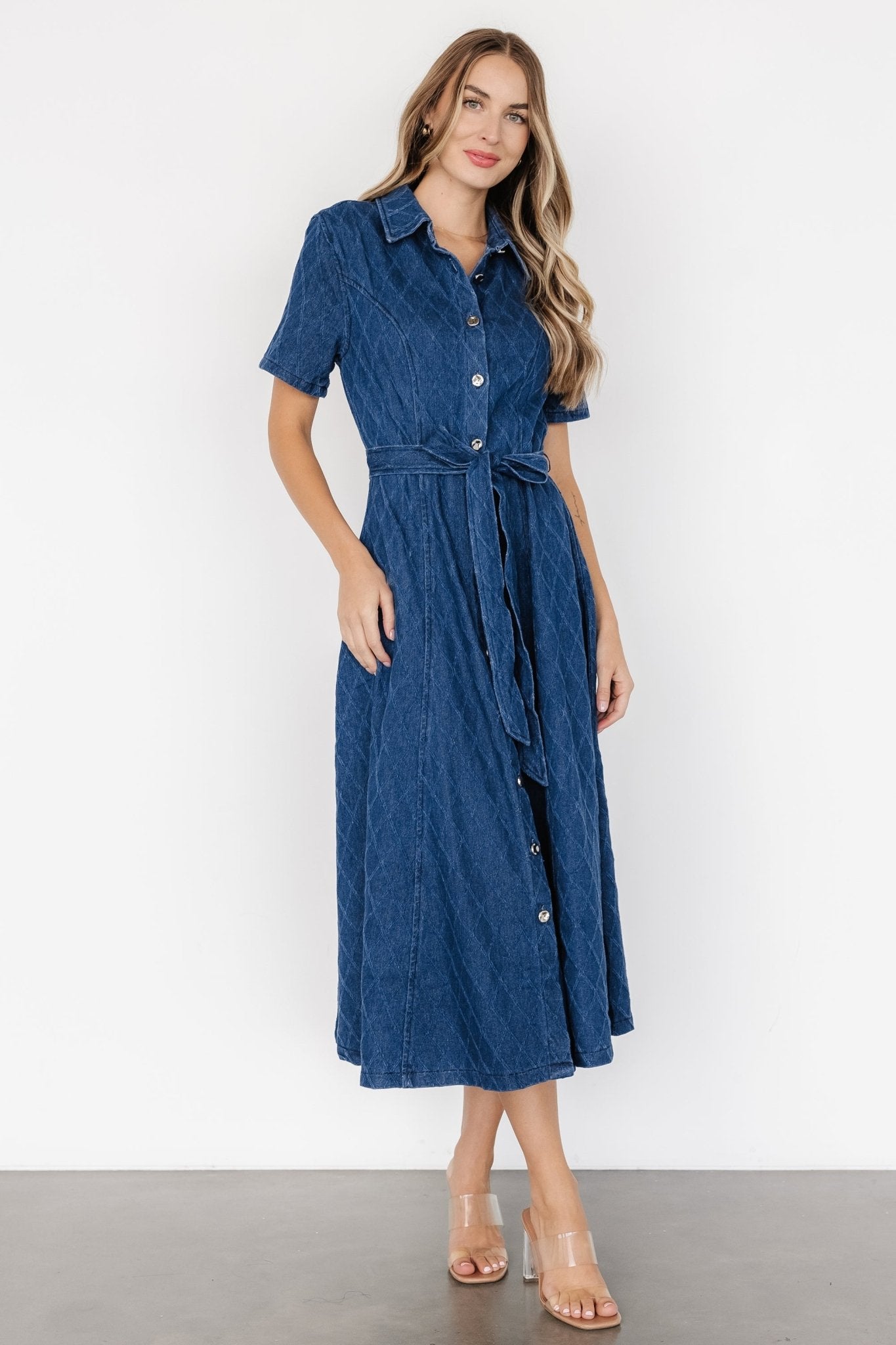 Sheryl Midi Dress | Denim Blue - Baltic Born