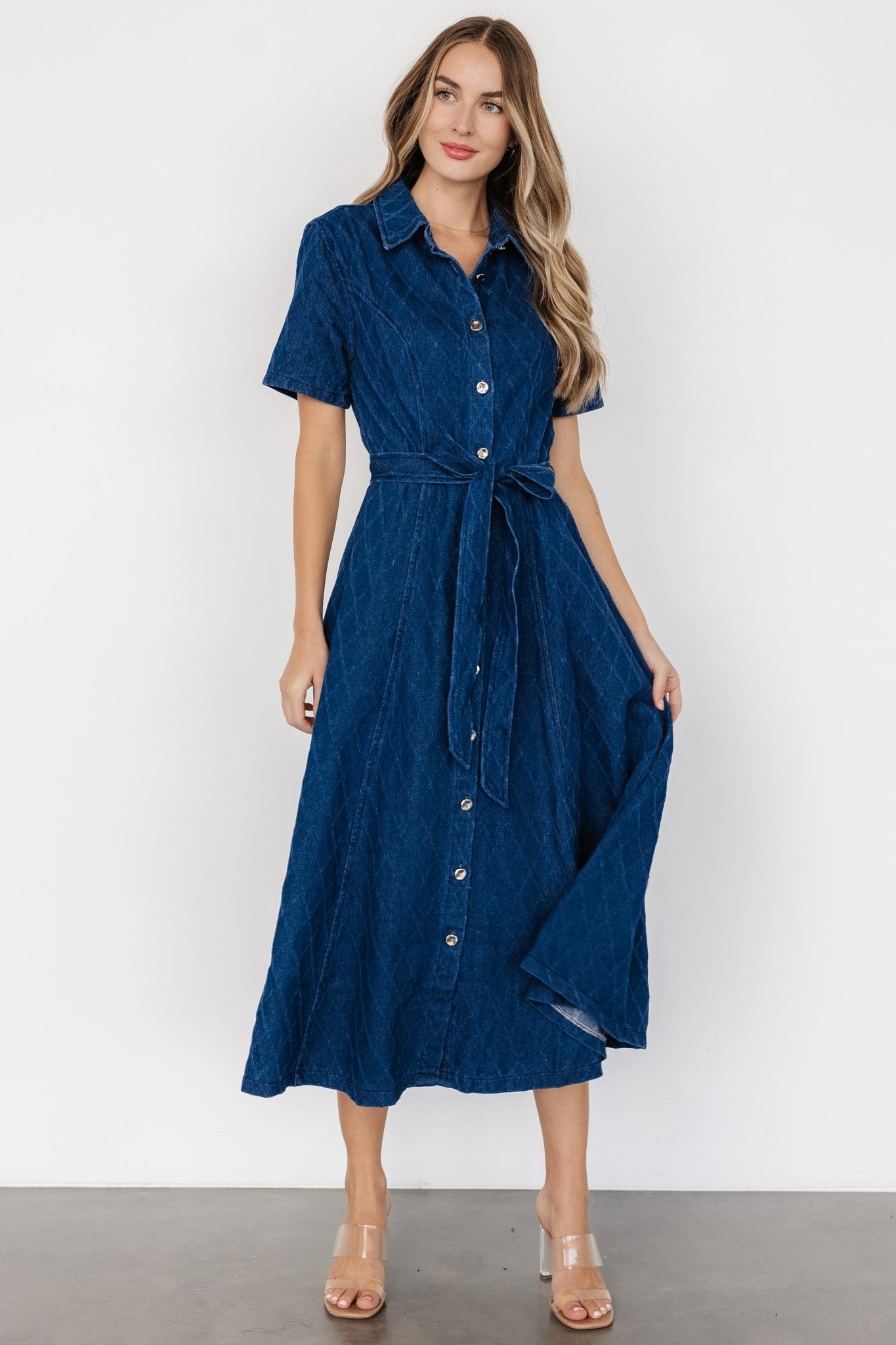 Sheryl Midi Dress | Denim Blue - Baltic Born