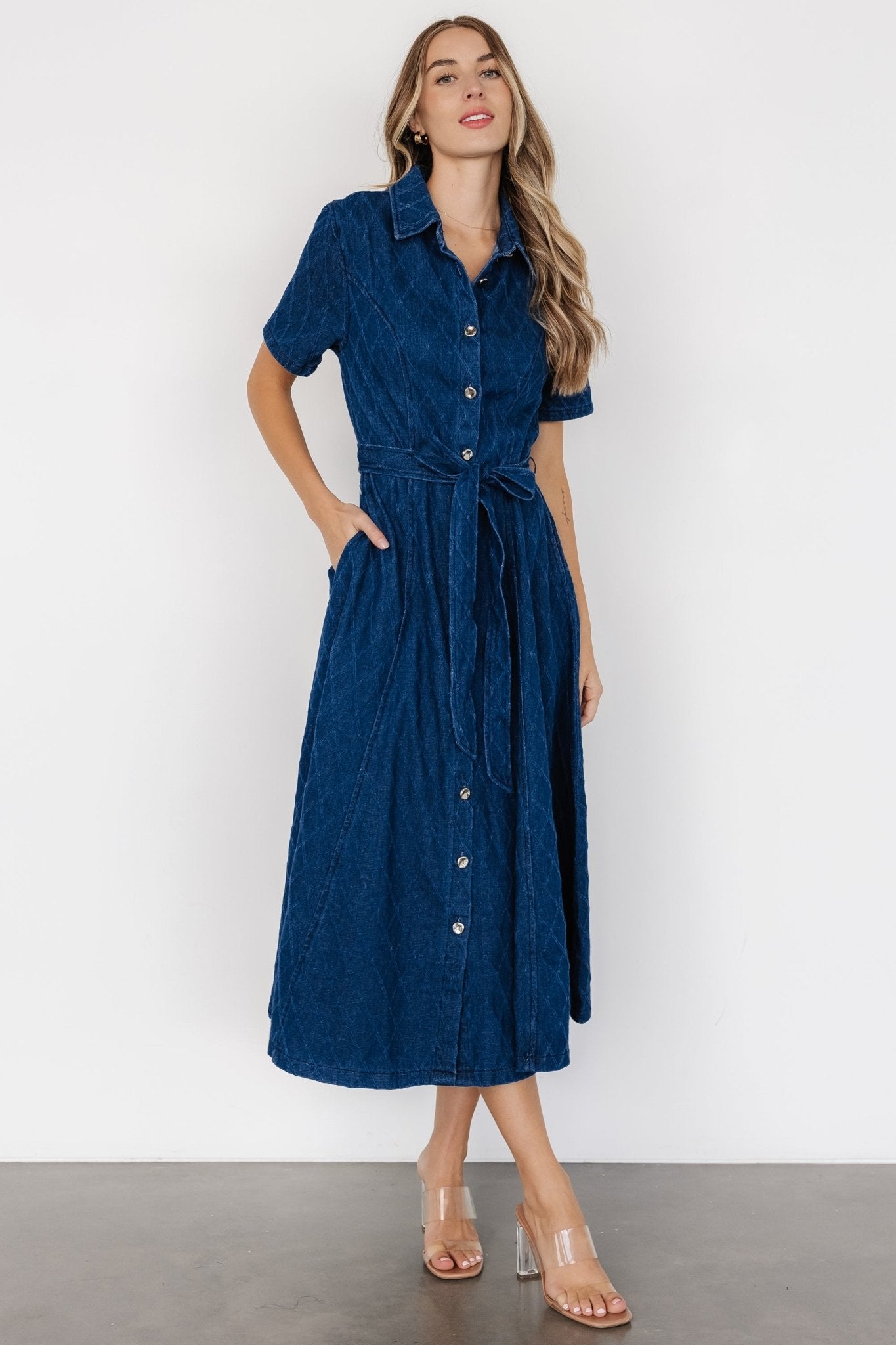 Sheryl Midi Dress | Denim Blue - Baltic Born