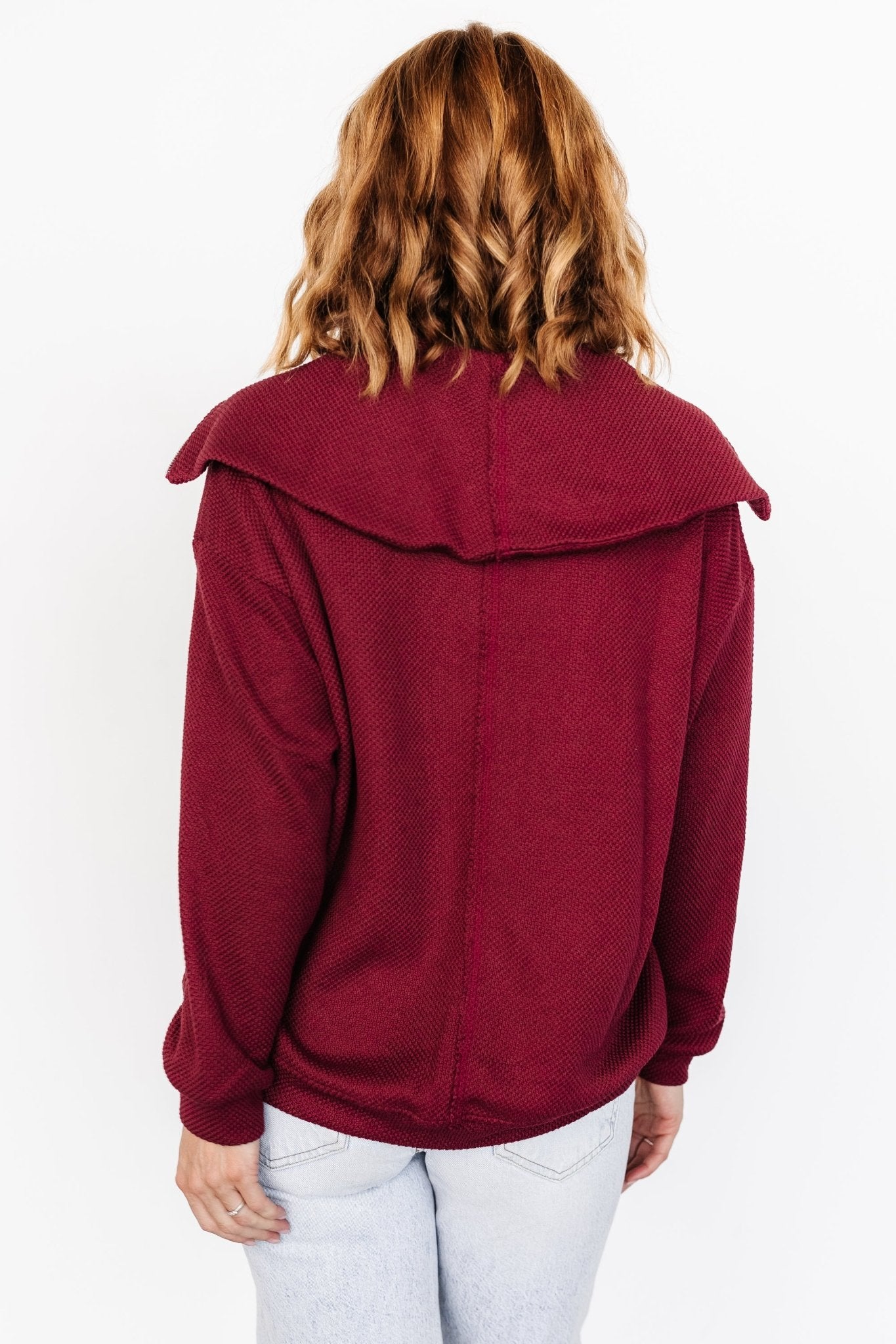 Shiloh Half Zip Pullover | Burgundy - Baltic Born