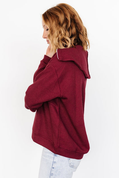 Shiloh Half Zip Pullover | Burgundy - Baltic Born