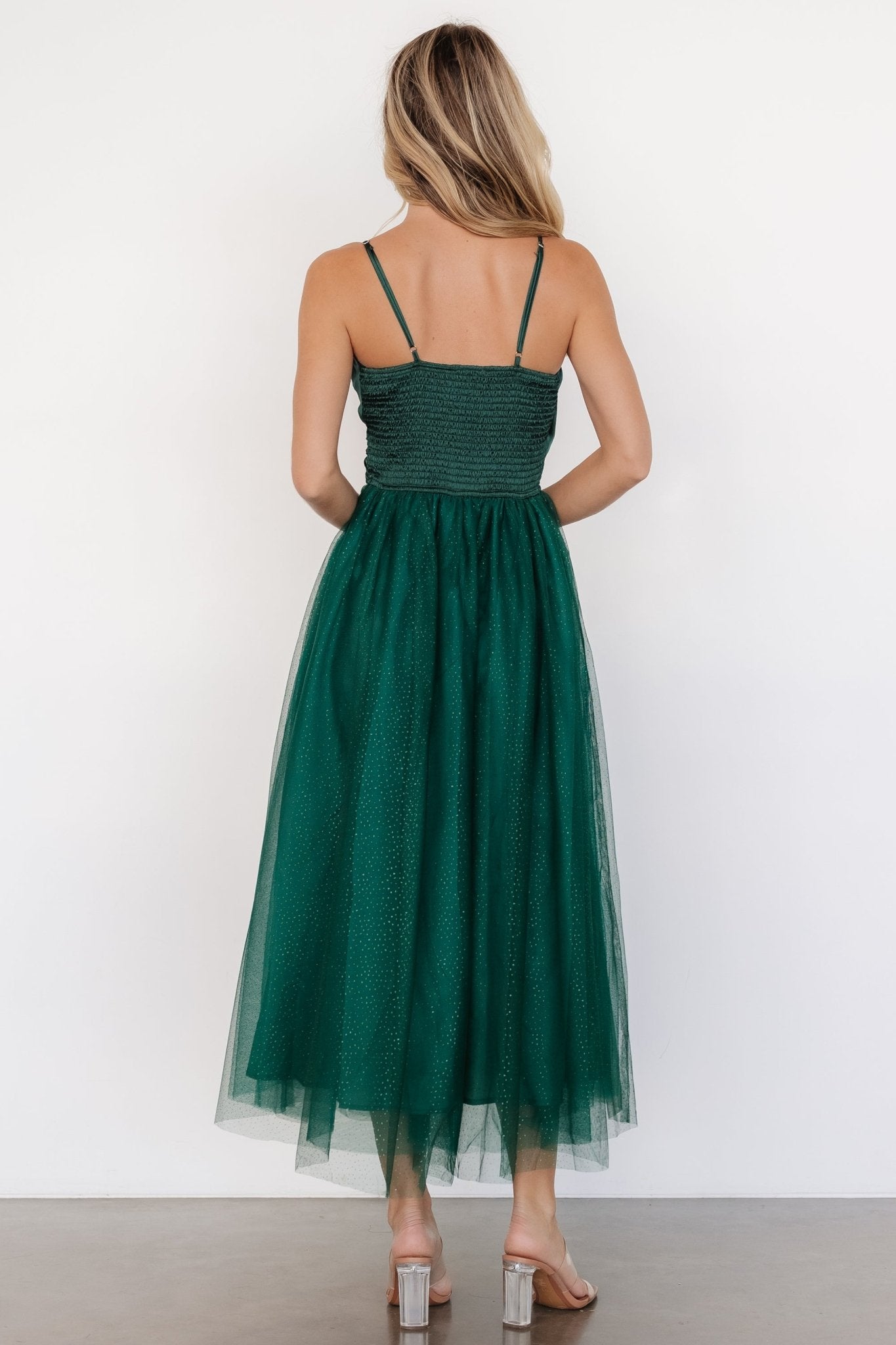 Shonda Sparkle Midi Dress | Emerald - Baltic Born