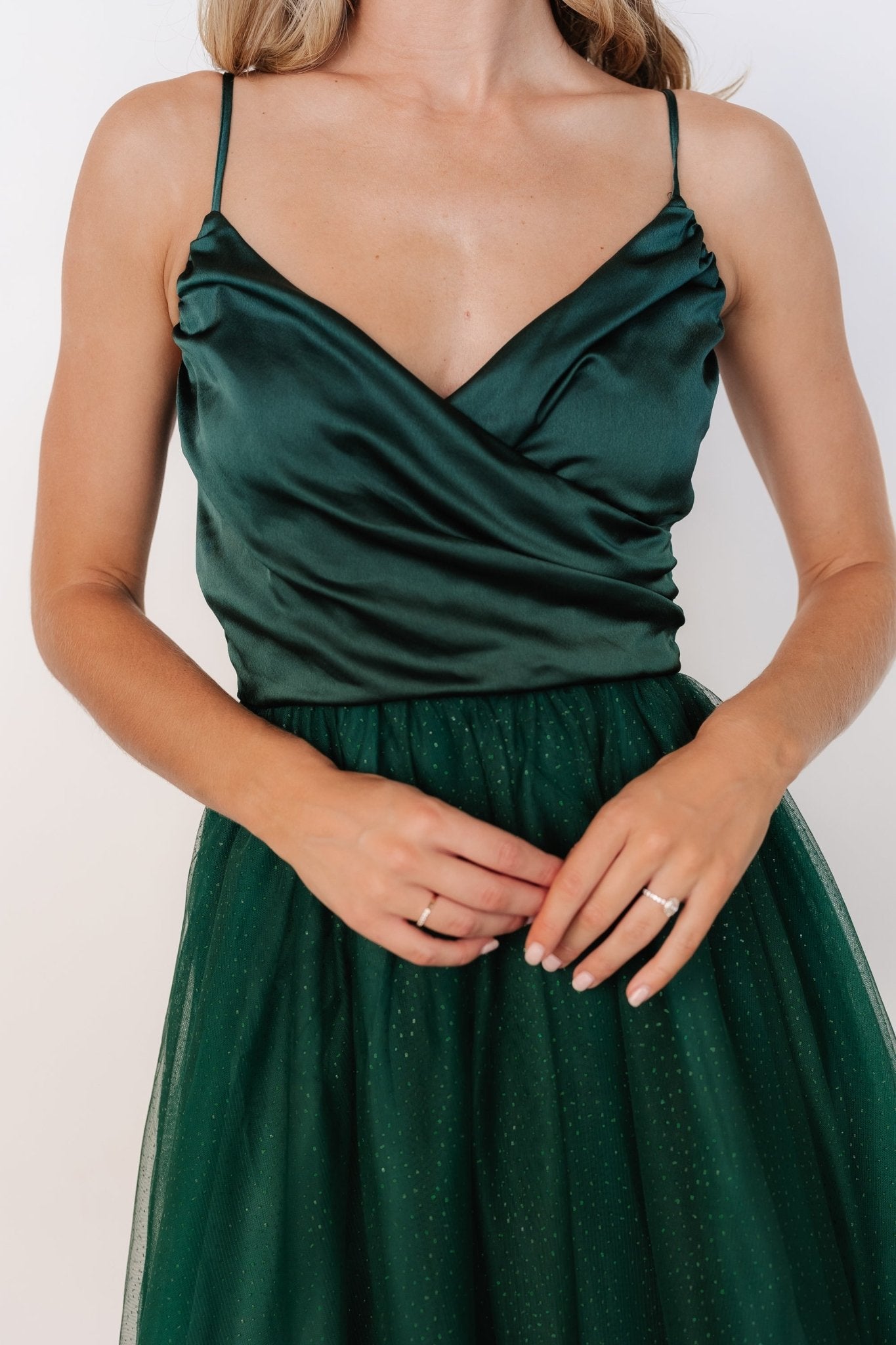 Shonda Sparkle Midi Dress | Emerald - Baltic Born