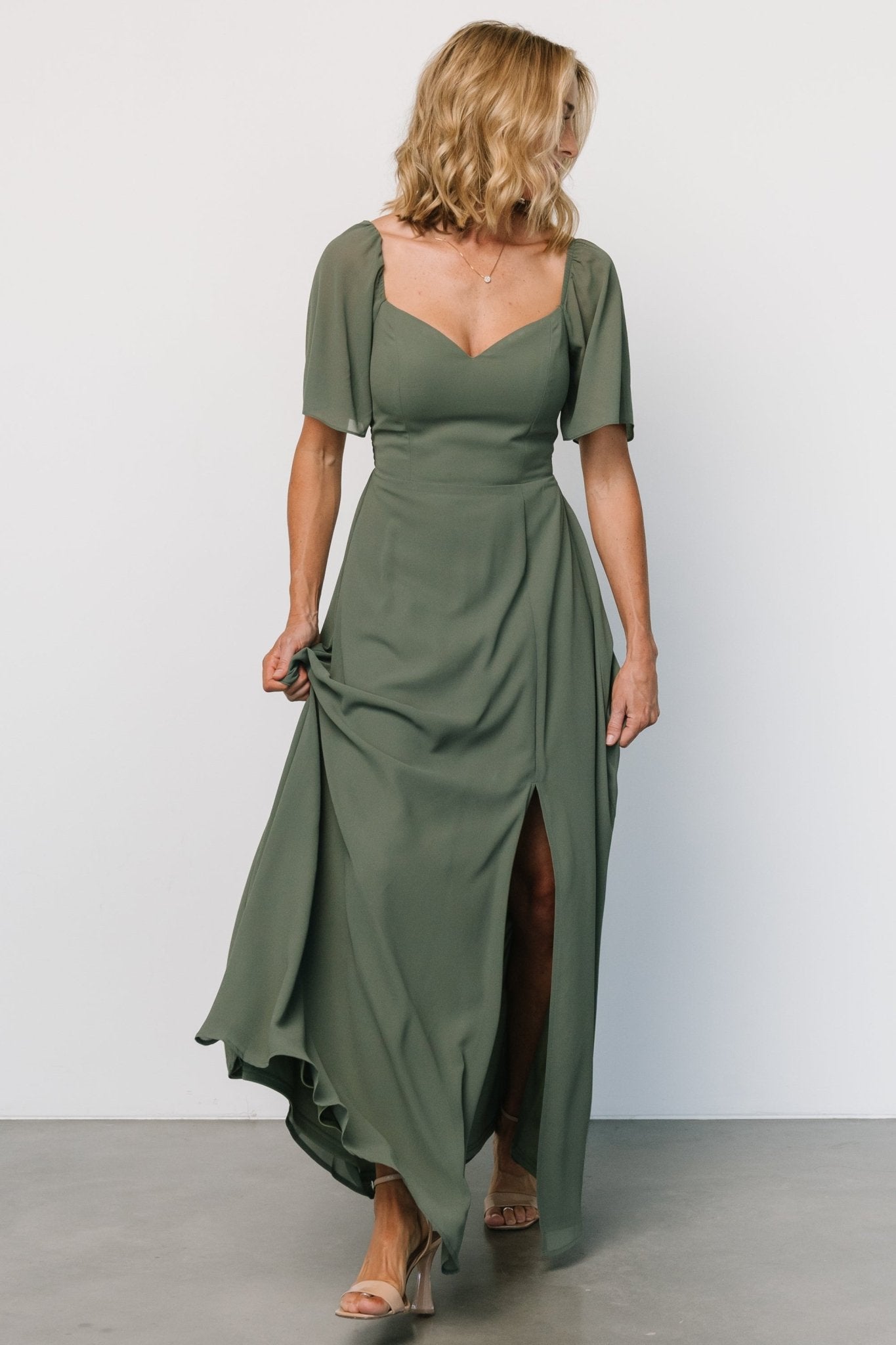 Sierra Sweetheart Maxi Dress | Dark Sage - Baltic Born