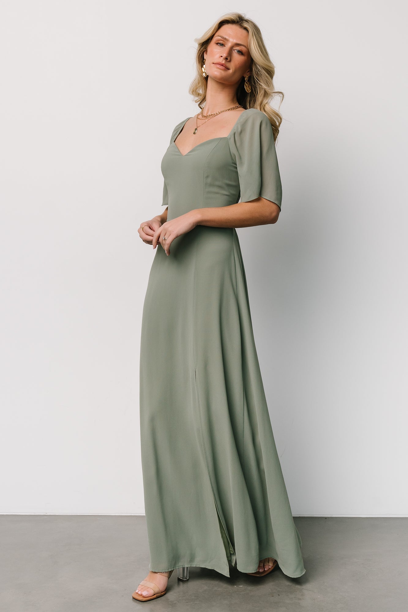 Sierra Sweetheart Maxi Dress | Eucalyptus - Baltic Born