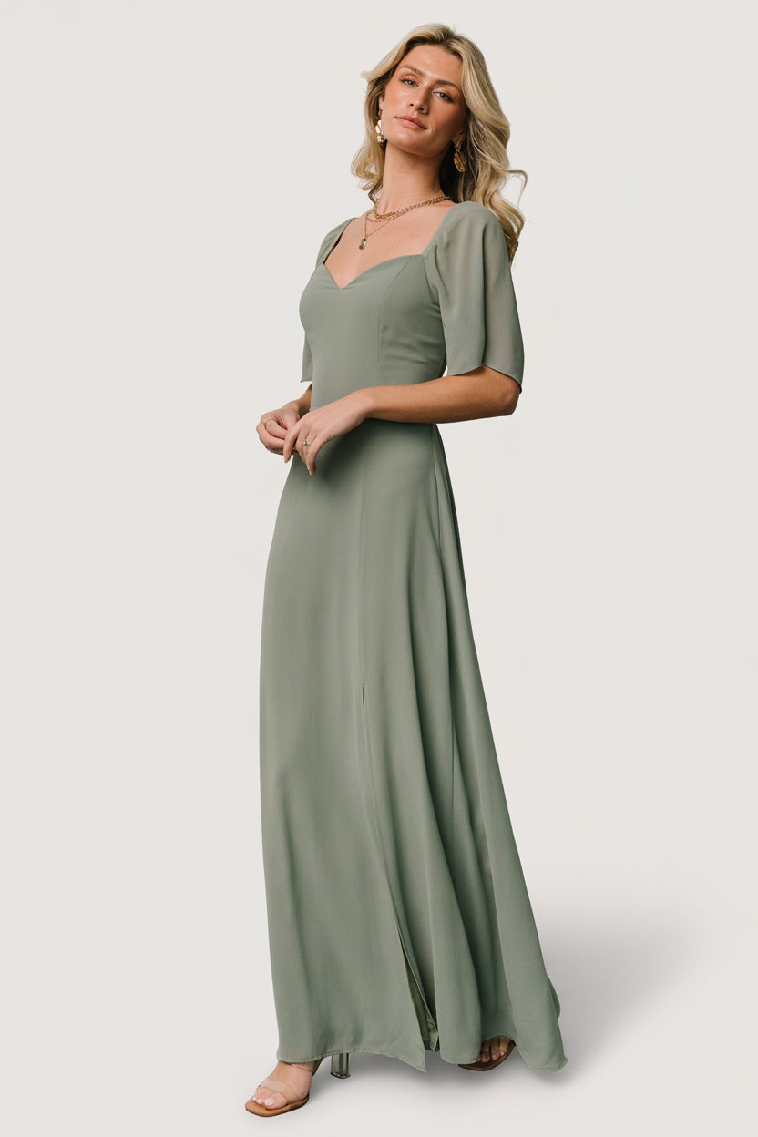 Baltic Born Womens Sierra Sweetheart Maxi Dress | Eucalyptus