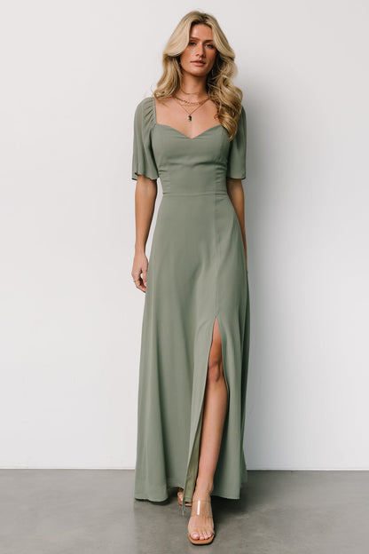 Sierra Sweetheart Maxi Dress | Eucalyptus - Baltic Born