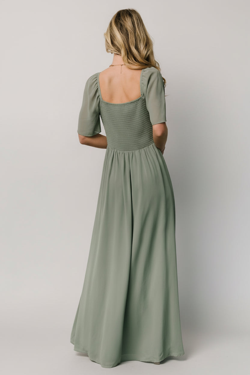 Sierra Sweetheart Maxi Dress | Eucalyptus