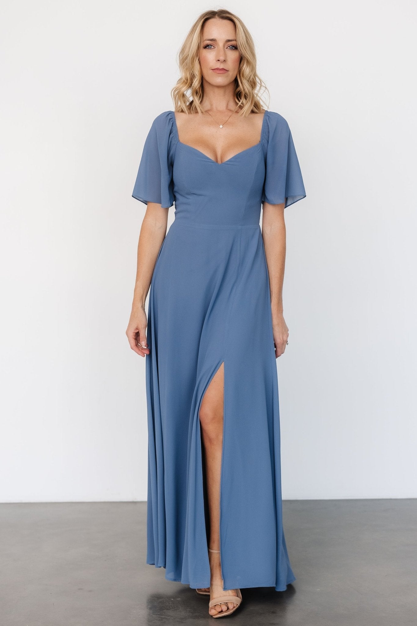 Sierra Sweetheart Maxi Dress | Whisper Blue - Baltic Born