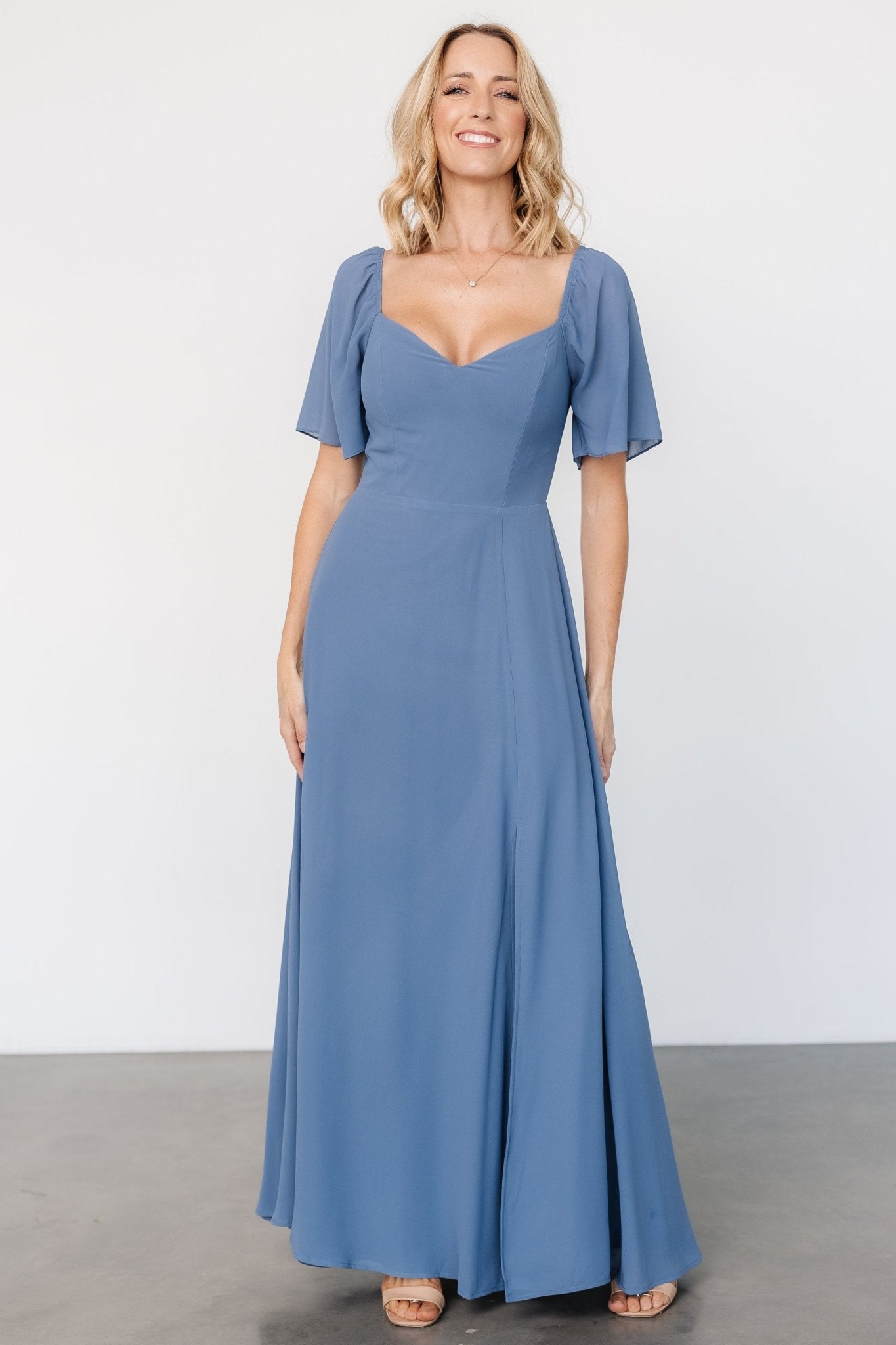 Sierra Sweetheart Maxi Dress | Whisper Blue - Baltic Born