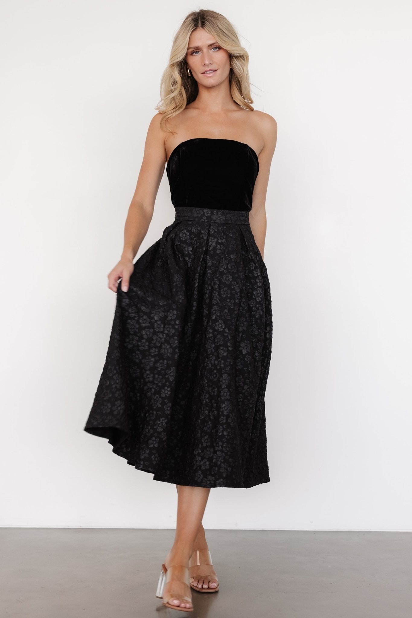 Sila Strapless Dress | Black - Baltic Born