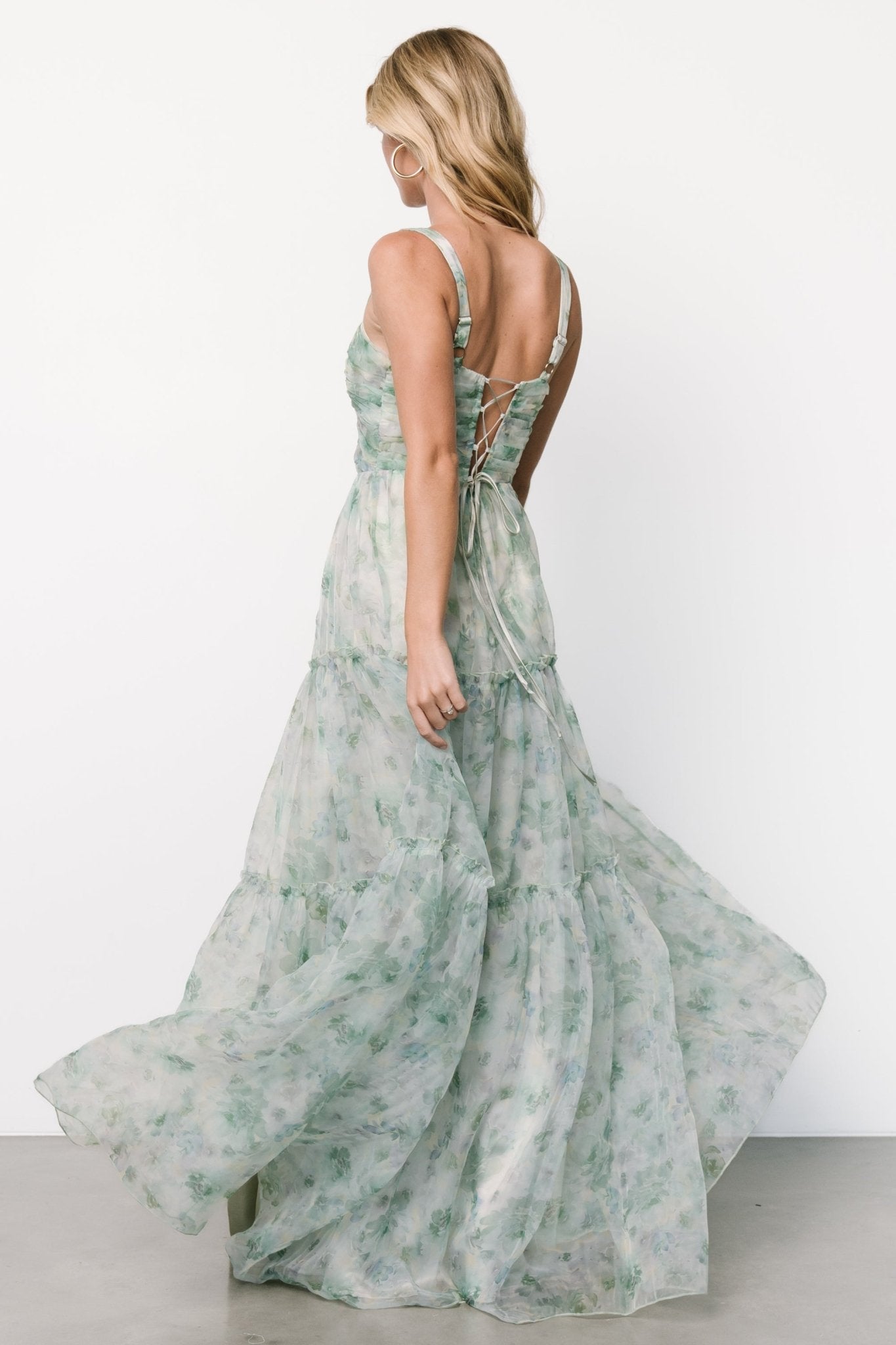 Sinclair Sweetheart Gown | Green Floral - Baltic Born