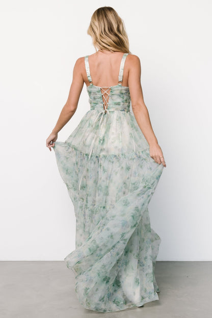 Sinclair Sweetheart Gown | Green Floral - Baltic Born