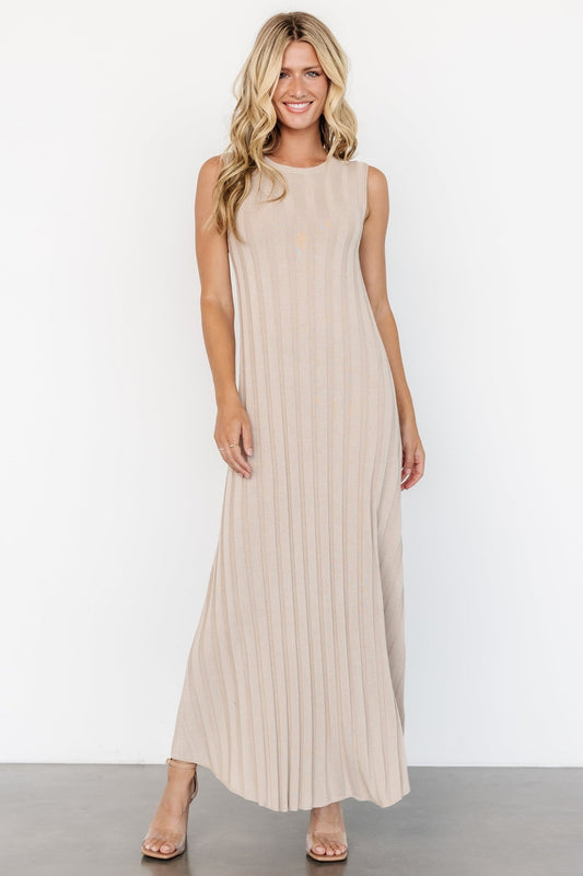 Skylar Tank Maxi Dress | Taupe - Baltic Born