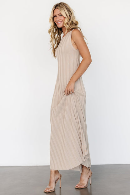 Skylar Tank Maxi Dress | Taupe - Baltic Born