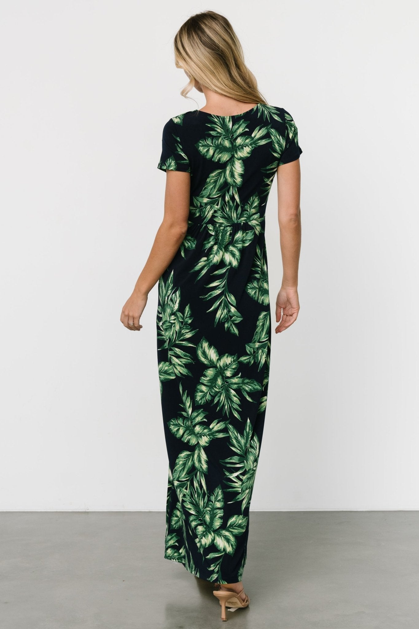 Soleil Maxi Dress | Black Leaf Print - Baltic Born