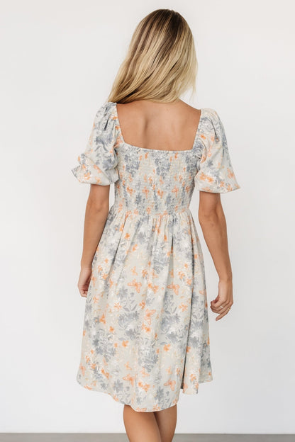 Sonnet Short Dress | Dusty Blue Print - Baltic Born