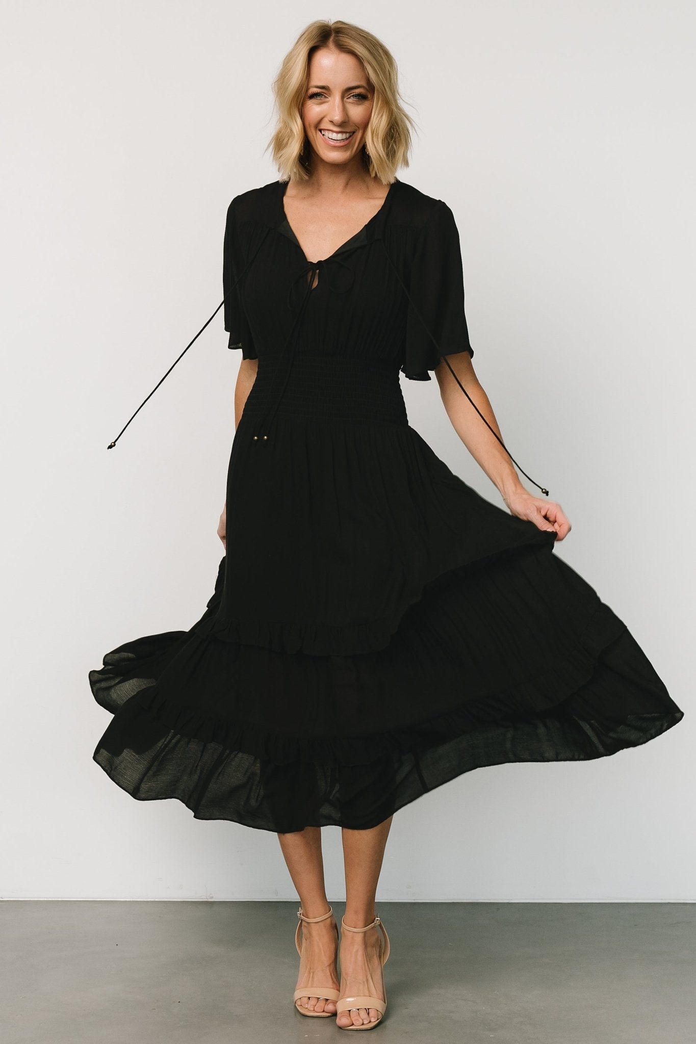 Spell Boho Midi Dress - Smocked Rayon Midi