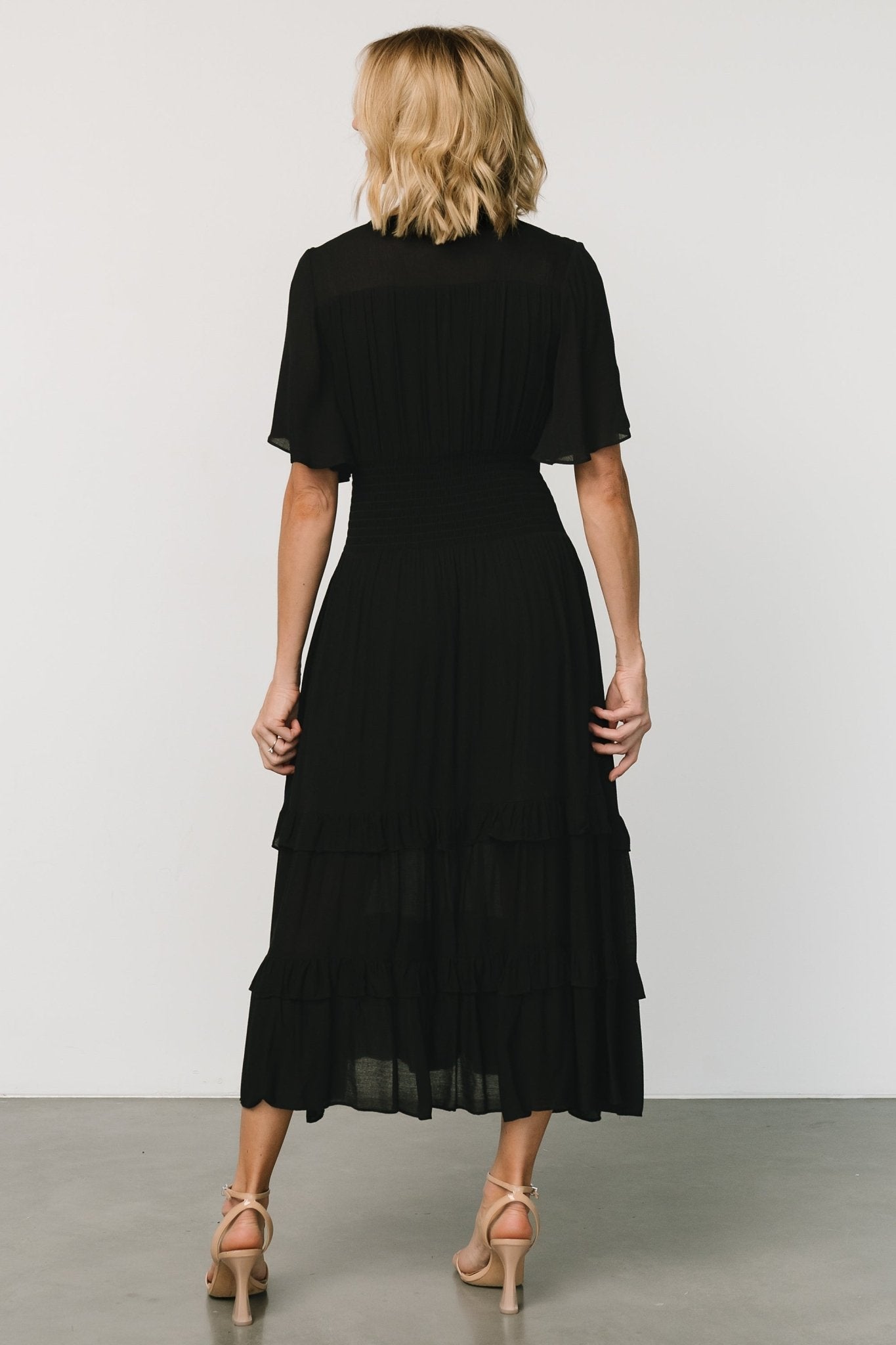 Spell Boho Midi Dress | Black - Baltic Born