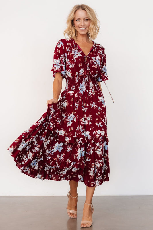 Spell Boho Midi Dress | Ruby Multi Floral - Baltic Born