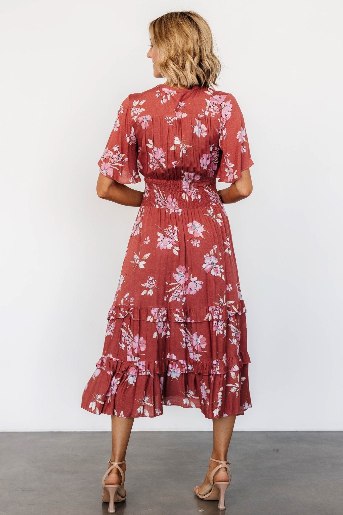 Spell Boho Midi Dress | Terracotta Floral - Baltic Born