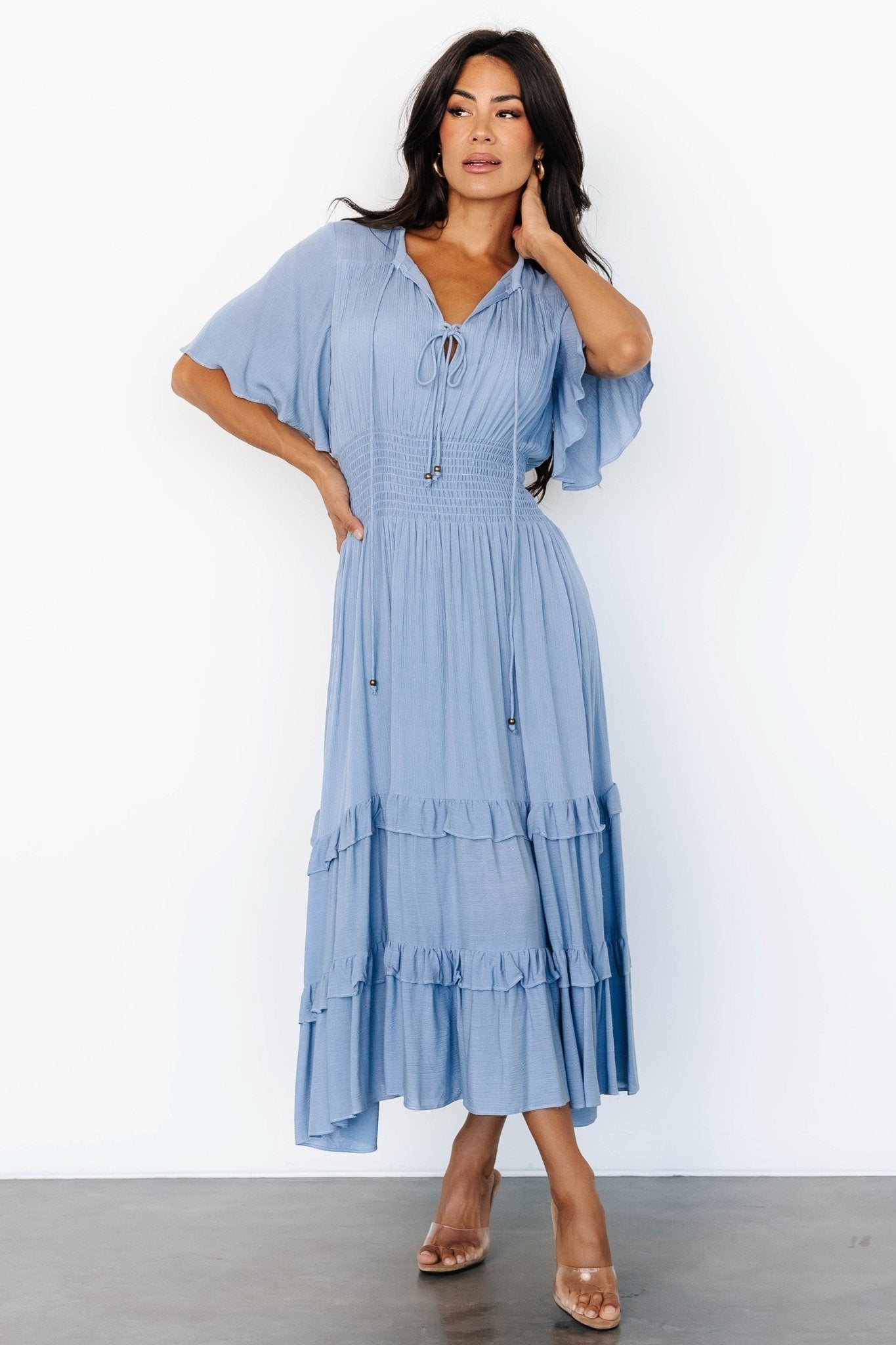 Spell Boho Midi Dress | Whisper Blue - Baltic Born