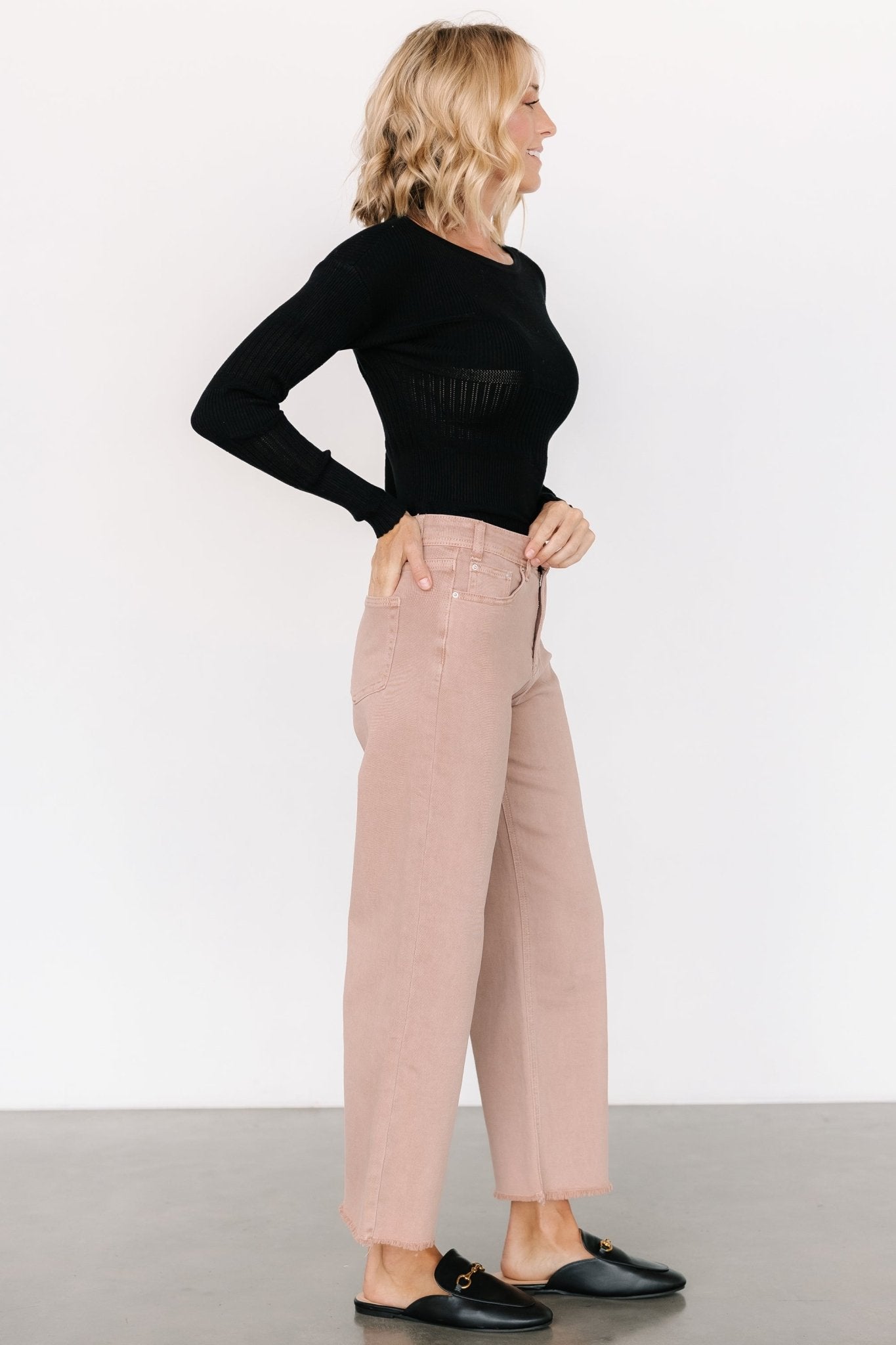 Spence Denim Pants | Dusty Rose - Baltic Born