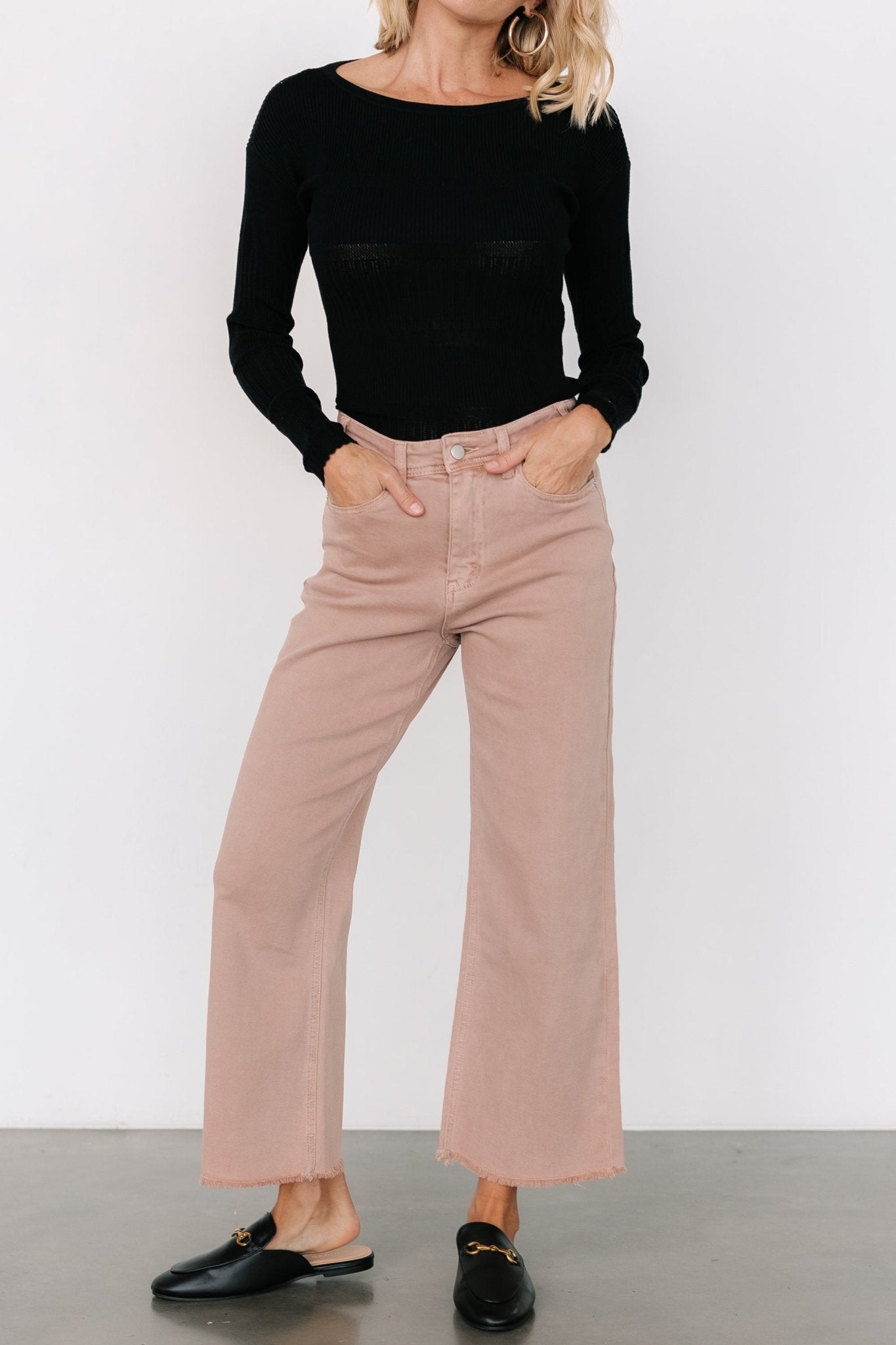 Spence Denim Pants | Dusty Rose - Baltic Born