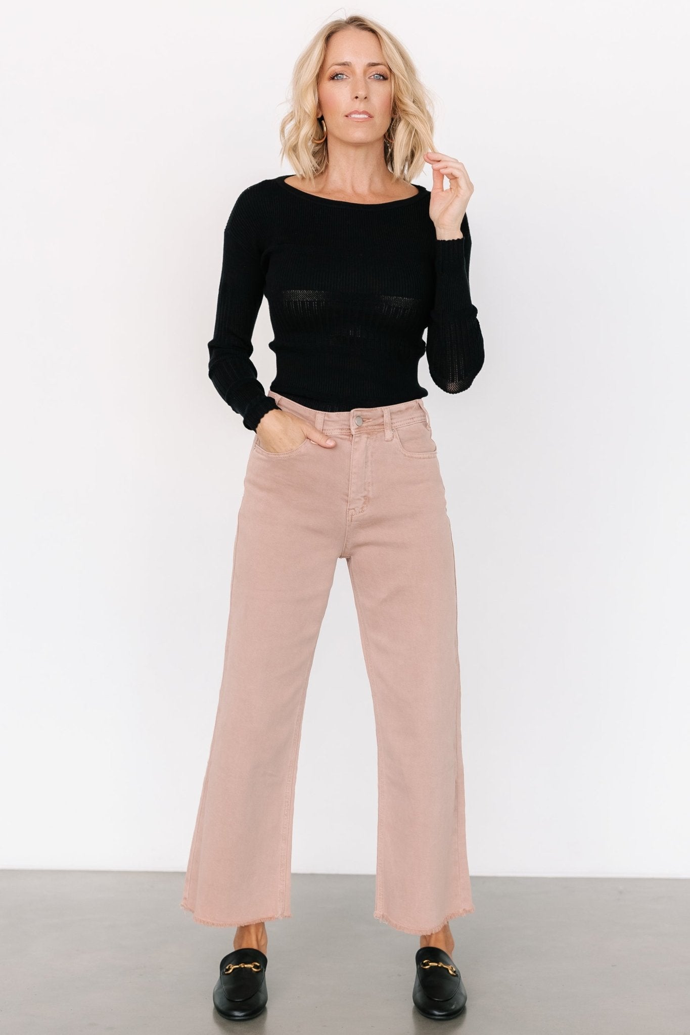 Spence Denim Pants | Dusty Rose - Baltic Born