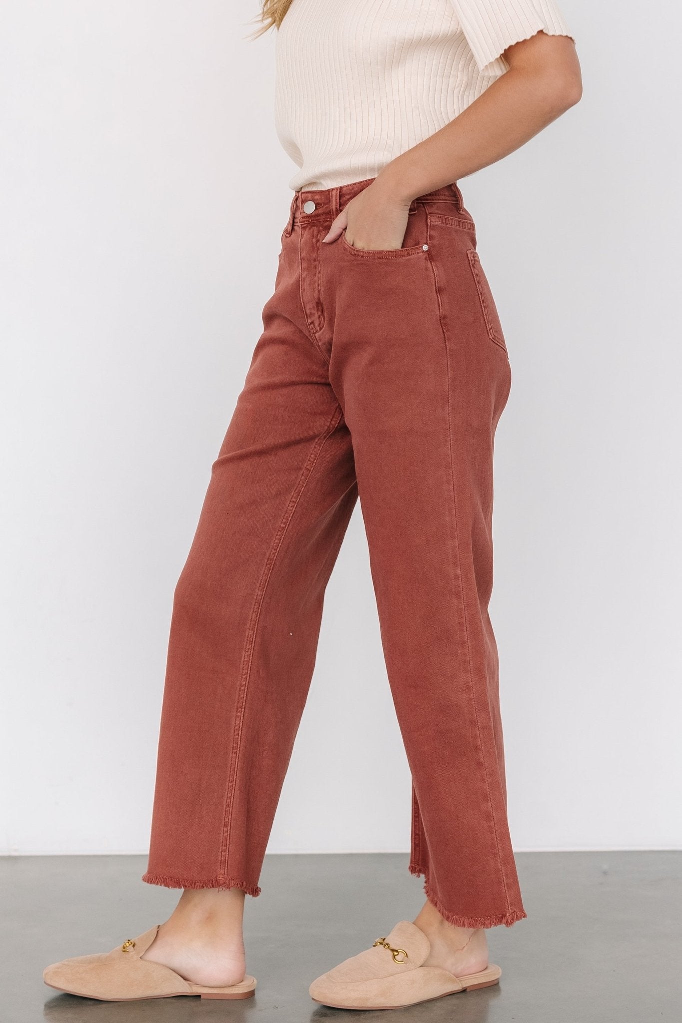 Spence Denim Pants | Terracotta - Baltic Born