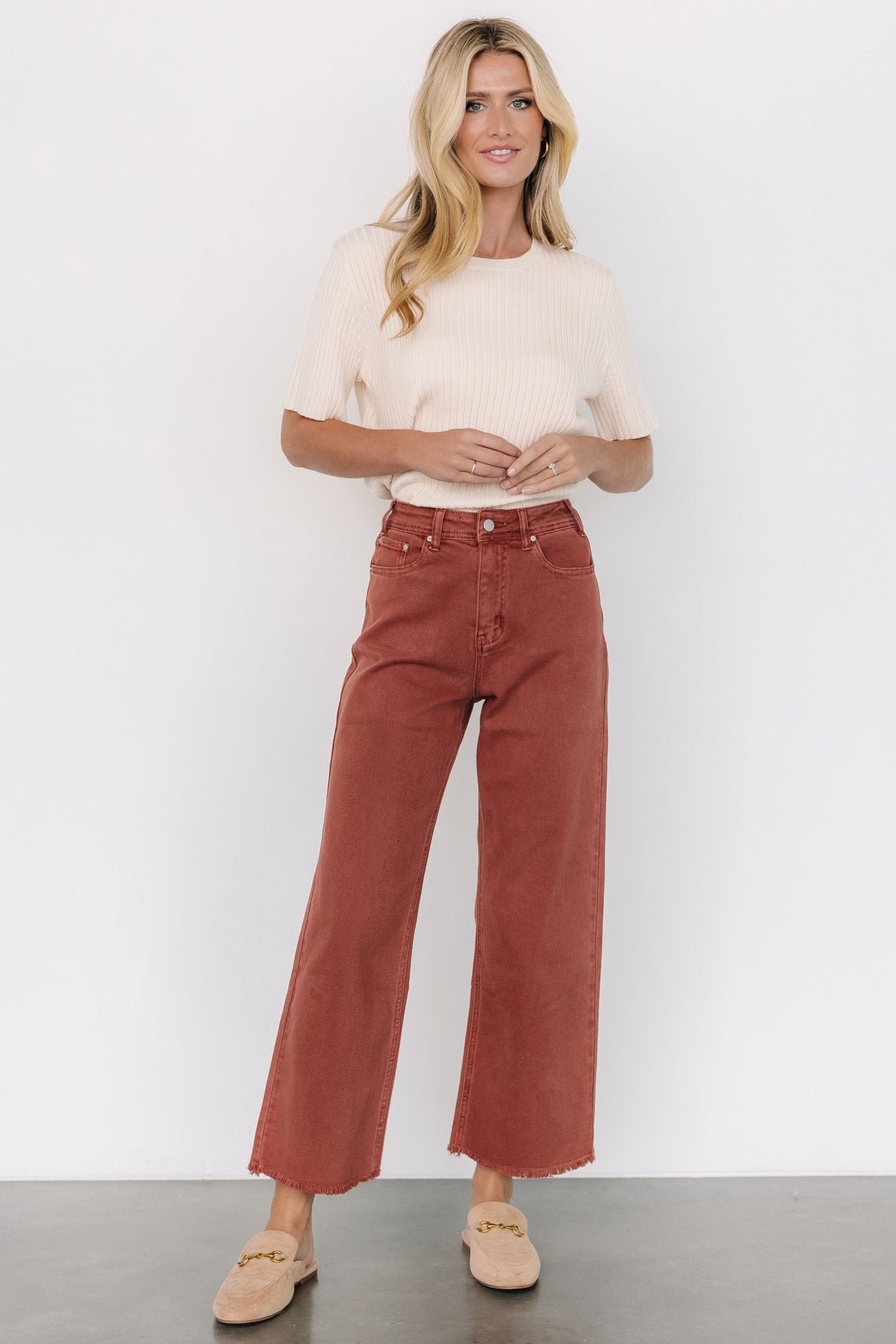 Spence Denim Pants | Terracotta - Baltic Born