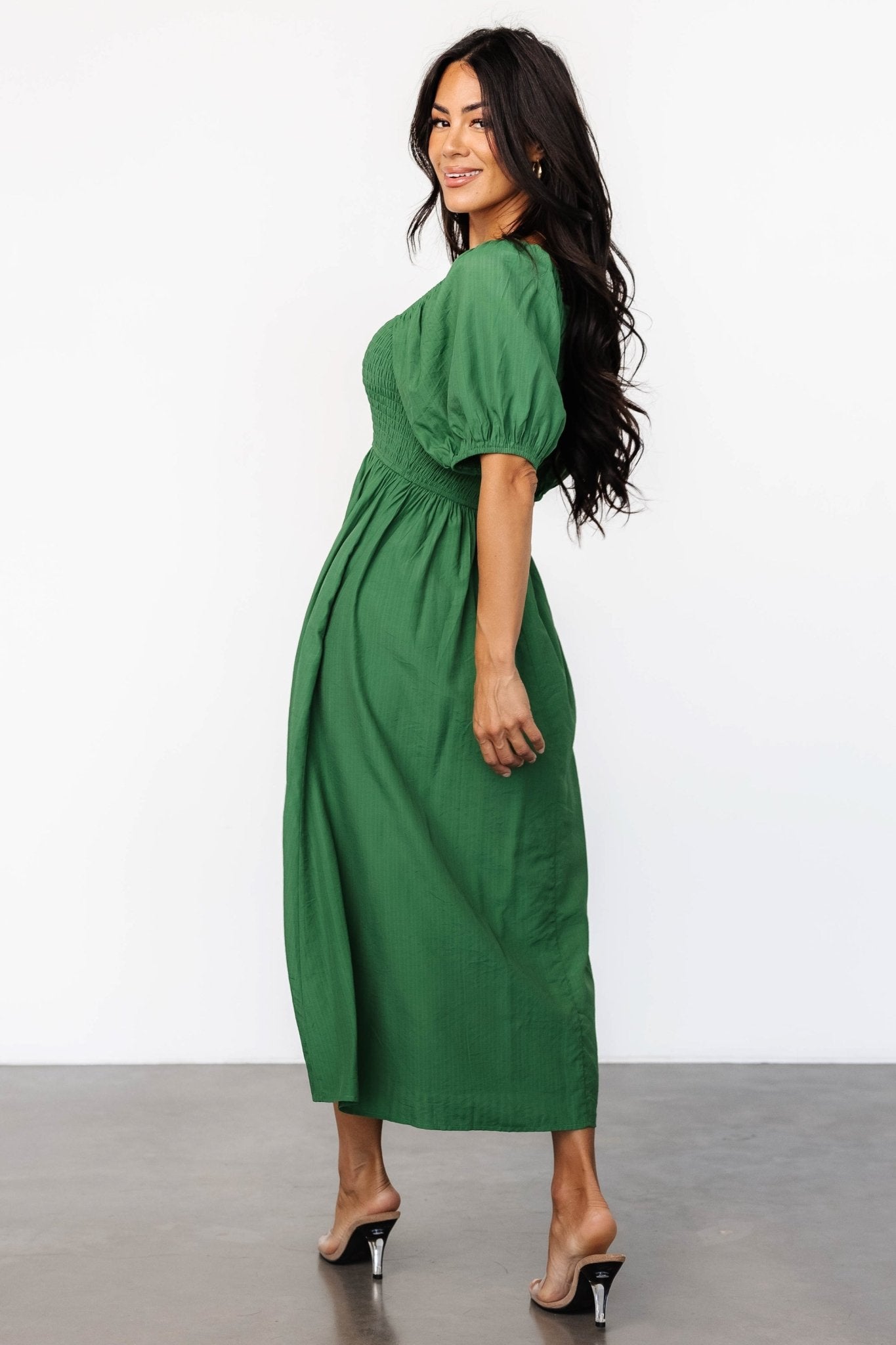 Stefania Midi Dress | Green - Baltic Born